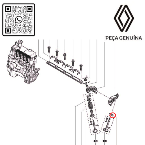 7700564113  TRAVA DO PRATO DA MOLA DA VALVULA 1.6 8V K7M RN 564113 -3-